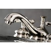 image:imageKingston Brass KS1161AX Heritage Widespread Lavatory Faucet with Metal Cross Handle Polished Chrome8Inch Adjustable CenterPolished Nickel