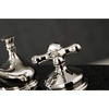 image:imageKingston Brass KS1161AX Heritage Widespread Lavatory Faucet with Metal Cross Handle Polished Chrome8Inch Adjustable CenterPolished Nickel