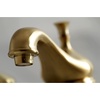 image:imageKingston Brass KS1162PL Heritage Widespread Lavatory Faucet with Porcelain Lever Handle Polished Brass8Inch Adjustable CenterBrushed Brass