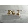 image:imageKingston Brass KS1162PL Heritage Widespread Lavatory Faucet with Porcelain Lever Handle Polished Brass8Inch Adjustable CenterBrushed Brass