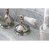 image:imageKingston Brass KS1162PL Heritage Widespread Lavatory Faucet with Porcelain Lever Handle Polished Brass8Inch Adjustable CenterPolished Nickel