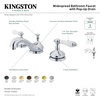 image:imageKingston Brass KS1162PL Heritage Widespread Lavatory Faucet with Porcelain Lever Handle Polished Brass8Inch Adjustable CenterPolished Nickel