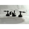 image:imageKingston Brass KS1166NL Heritage Widespread Bathroom Faucet Polished Nickel 55 x 35 x 275Matte Black