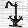 image:imageKingston Brass KS1437AX 4 in Centerset Bathroom Faucet Brushed BrassOil Rubbed Bronze