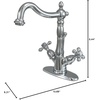 image:imageKingston Brass KS1437AX 4 in Centerset Bathroom Faucet Brushed BrassPolished Chrome