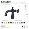 image:imageKingston Brass KS154BXCP Nautical SingleHandle Bathroom Faucet with Push PopUp Polished ChromeOil Rubbed Bronze