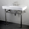 image:imageKingston Brass KS1972AL Heritage Widespread Lavatory Faucet with Metal lever handle Polished Brass8Inch Adjustable CenterBrushed Nickel