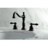image:imageKingston Brass KS1972AL Heritage Widespread Lavatory Faucet with Metal lever handle Polished Brass8Inch Adjustable CenterMatte Black