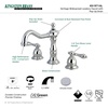 image:imageKingston Brass KS1972AL Heritage Widespread Lavatory Faucet with Metal lever handle Polished Brass8Inch Adjustable CenterPolished Chrome