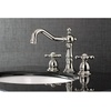 image:imageKingston Brass KS1972AX Heritage Widespread Lavatory Faucet with Metal Cross Handle Polished Brass 8Inch Adjustable CenterOil Rubbed Bronze