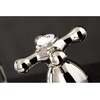 image:imageKingston Brass KS1972AX Heritage Widespread Lavatory Faucet with Metal Cross Handle Polished Brass 8Inch Adjustable CenterOil Rubbed Bronze