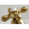 image:imageKingston Brass KS1972AX Heritage Widespread Lavatory Faucet with Metal Cross Handle Polished Brass 8Inch Adjustable CenterOil Rubbed Bronze