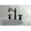 image:imageKingston Brass KS1972AX Heritage Widespread Lavatory Faucet with Metal Cross Handle Polished Brass 8Inch Adjustable CenterOil Rubbed Bronze