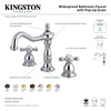 image:imageKingston Brass KS1972AX Heritage Widespread Lavatory Faucet with Metal Cross Handle Polished Brass 8Inch Adjustable CenterPolished Chrome