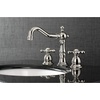 image:imageKingston Brass KS1972AX Heritage Widespread Lavatory Faucet with Metal Cross Handle Polished Brass 8Inch Adjustable CenterPolished Nickel