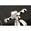image:imageKingston Brass KS1972AX Heritage Widespread Lavatory Faucet with Metal Cross Handle Polished Brass 8Inch Adjustable CenterPolished Nickel