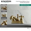 image:imageKingston Brass KS3605AX Restoration 4Inch Centerset Lavatory Faucet with Metal Cross Handle Oil Rubbed Bronze  OilRubbed BronzeBrushed Brass
