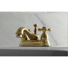 image:imageKingston Brass KS3605AX Restoration 4Inch Centerset Lavatory Faucet with Metal Cross Handle Oil Rubbed Bronze  OilRubbed BronzeBrushed Brass