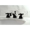 image:imageKingston Brass KS3967AX 8 in Widespread Bathroom Faucet Brushed BrassMatte Black