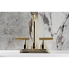 image:imageKingston Brass KS6642CML Manhattan DoubleHandle 4 Centerset Bathroom Faucet with Brass PopUp Polished Brass