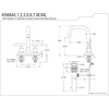 image:imageKingston Brass KS6642CML Manhattan DoubleHandle 4 Centerset Bathroom Faucet with Brass PopUp Polished Brass