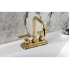 image:imageKingston Brass KS6642CML Manhattan DoubleHandle 4 Centerset Bathroom Faucet with Brass PopUp Polished Brass