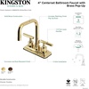 image:imageKingston Brass KS6642CML Manhattan DoubleHandle 4 Centerset Bathroom Faucet with Brass PopUp Polished Brass