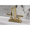 image:imageKingston Brass KS6642CML Manhattan DoubleHandle 4 Centerset Bathroom Faucet with Brass PopUp Polished Brass