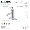 image:imageKingston Brass KS7411BL Paris Single Lever Handle Bathroom Faucet Polished ChromePolished Chrome