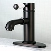 image:imageKingston Brass KS7411DPL Paris Single Porcelain Lever Handle Bathroom Faucet Polished ChromeOil Rubbed Bronze