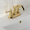 image:imageKingston Brass KS8612DL 4 in Centerset Bathroom Faucet Polished BrassPolished Brass