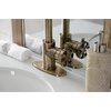 image:imageKingston Brass KSD144RXAB SingleHandle 1Hole Deck Mount Bathroom Faucet with Push PopUp in Antique BrassAntique Brass
