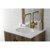 image:imageKingston Brass KSD144RXAB SingleHandle 1Hole Deck Mount Bathroom Faucet with Push PopUp in Antique BrassBrushed Brass