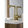 image:imageKingston Brass KSD144RXAB SingleHandle 1Hole Deck Mount Bathroom Faucet with Push PopUp in Antique BrassBrushed Brass