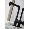 image:imageKingston Brass KSD144RXAB SingleHandle 1Hole Deck Mount Bathroom Faucet with Push PopUp in Antique BrassMatte Black