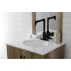 image:imageKingston Brass KSD144RXAB SingleHandle 1Hole Deck Mount Bathroom Faucet with Push PopUp in Antique BrassMatte Black