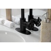 image:imageKingston Brass KSD144RXAB SingleHandle 1Hole Deck Mount Bathroom Faucet with Push PopUp in Antique BrassMatte Black
