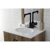 image:imageKingston Brass KSD144RXAB SingleHandle 1Hole Deck Mount Bathroom Faucet with Push PopUp in Antique BrassNaples Bronze