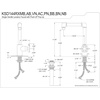 image:imageKingston Brass KSD144RXAB SingleHandle 1Hole Deck Mount Bathroom Faucet with Push PopUp in Antique BrassPolished Nickel