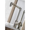 image:imageKingston Brass KSD144RXAB SingleHandle 1Hole Deck Mount Bathroom Faucet with Push PopUp in Antique BrassPolished Nickel