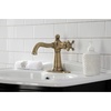 image:imageKingston Brass KSD154BXCP Nautical SingleHandle Bathroom Faucet with Push PopUp Polished ChromeAntique Brass