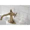 image:imageKingston Brass KSD154BXCP Nautical SingleHandle Bathroom Faucet with Push PopUp Polished ChromeAntique Brass