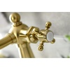 image:imageKingston Brass KSD154BXCP Nautical SingleHandle Bathroom Faucet with Push PopUp Polished ChromeBrushed Brass