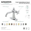 image:imageKingston Brass KSD154BXCP Nautical SingleHandle Bathroom Faucet with Push PopUp Polished ChromeBrushed Nickel