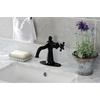 image:imageKingston Brass KSD154BXCP Nautical SingleHandle Bathroom Faucet with Push PopUp Polished ChromeMatte Black