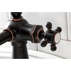 image:imageKingston Brass KSD154BXCP Nautical SingleHandle Bathroom Faucet with Push PopUp Polished ChromeNaples Bronze