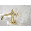 image:imageKingston Brass KSD154BXCP Nautical SingleHandle Bathroom Faucet with Push PopUp Polished ChromePolished Brass