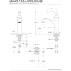 image:imageKingston Brass LS4423RXL Restoration Bathroom Faucet Brushed Brass 588 x 513 x 869Brushed Brass