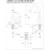 image:imageKingston Brass LS8433DL Concord Bathroom Faucet Brushed Brass 588 x 513 x 1119Matte Black