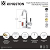 image:imageKingston Brass LS8438DKL Kaiser OneHandle SingleHole Bathroom Faucet with Deck Plate and Push PopUp Drain Brushed Nickel